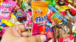 Big Twin Flash Lollipops | Cute Rainbow Frooble Candies,Chocolates and Lollipops Unpacking | ASMR