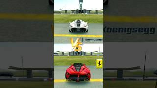 Koenigsegg jesko  Ferrari Drag race। Extreme car driving simulator #carrace #shorts #cargames