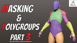 Zbrush Beginner Tutorial Masking & Polygroups Part 3 - Urdu/Hindi