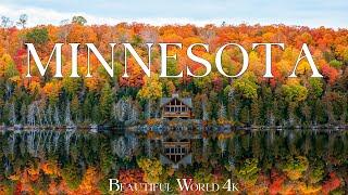 Minnesota 4K Autumn - Experience the Vibrant Fall Colors and Serene Lakes - Relaxing Piano