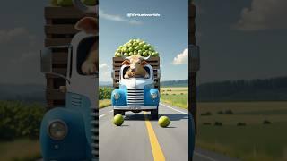 Grandma is hungry and a buffalo brings her a truck full of fruit  #ai #grandmother #buffalo