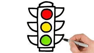 How to Draw Traffic Lights | Easy Drawing Tutorial