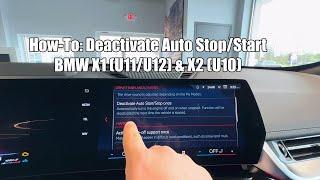 How to turn off the X1/X2 Auto Stop Start on iDrive 9.0