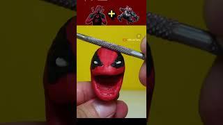 Amazing! Clay-Made Venompool ｜ Clay Tutorial   | #Shorts #Deadpool #DIY #ClayArt