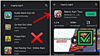 how to find any games or apps in play store ( mario kart tour , super mario run , pokemon go... )