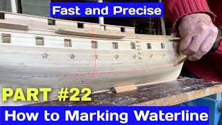 How to Building Ship Model Part #22 - Making Water Line