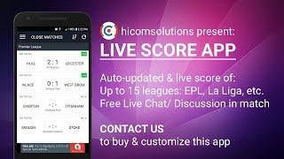 Live score football app template - The best App HiCom Solutions