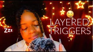 ASMR  LAYERED SOUNDS, INAUDIBLE WHISPERS & TINGLY TRIGGERS THAT WILL MAKE YOU DROOL  (SO GOOD)