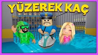 ŞİŞKO POLİS YÜZEREK BİZİ KOVALIYOR  ROBLOX WATER BARRY'S PRISON RUN!