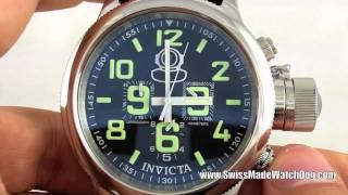 Invicta Watches   Men's 7000 Signature Russian Diver Chronograph Leather Strap Swiss Watch