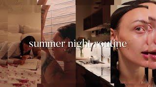 spend the night with me | relaxing & productive summer night routine