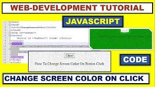 How to change screen color onClick in javascript?~xRay Pixy