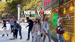 [4K]NYC WalkHoliday Season in New York CityFestive Macy’s & Bryant Park Winter Village|Oct 2024