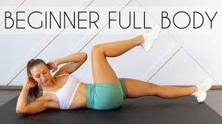 15 MIN TOTAL BEGINNER FULL BODY WORKOUT (No Repeats, No Equipment, No Jumping)