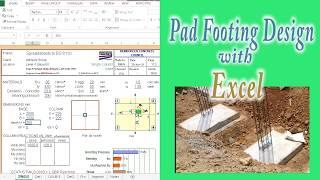 Pad Footing Design with Excel