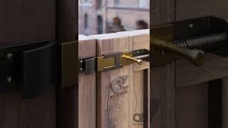 Sleek and Premium Automatic Latch Lock with a Minimalist Design #wood #slidinglock #woodworking