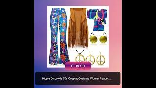 Faschings-Favoriten: Hippie Disco 60s 70s Cosplay Cos... für nur €39.99! Entdecke jetzt