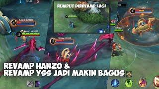 HANZOU REVAMP MODEL EFEK SKILLNYA KEREN ABIEEZ, YSS & RUMPUT REVAMP LAGI - UPDATE MOBILE LEGENDS