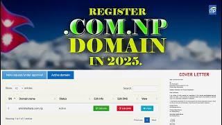 How to register .com.np domain in 2025 | Cover Letter Kasari Garauni | Personal Domain A-Z Guide