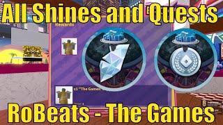 All 5 Shine Locations in RoBeats | All Badges for The Games | Earn 1000 Task Points