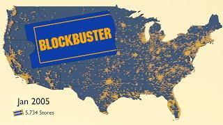 Map of the Rise and Fall of Blockbuster Video