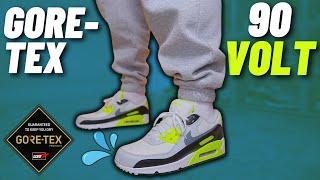 NOT FULLY WATERPROOF!? Air Max 90 Gore-Tex Volt On Feet Review