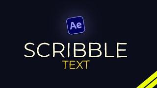 How To Make SCRIBBLE TEXT On Adobe After Effects 2024