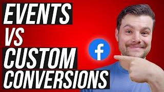 Facebook Standard Events vs Custom Conversions (When to Use Each)