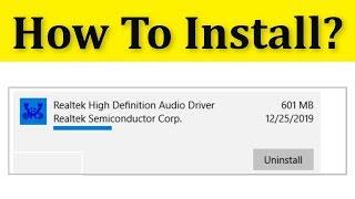 How To Install Realtek HD Audio Drivers In Windows 10/8/7