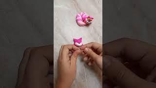 Чеширский КОТ лепка, как сделать брелок из легкого пластилина #art #diy #creative #satisfying #clay