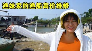 A Yumei's fishing boat was overhauled. There was a nest of seafood hidden in the bottom of the boat