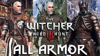 THE WITCHER 3 - All Armor Showcase (main game + DLC + mods) [4K]