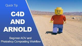 Cinema 4D Compositing Workflow and Tutorial Using Arnold Render and AOV's and Photoshop (2020)