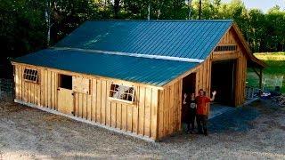 TIMELAPSE - Post & Beam Barn Kit Build that we BOUGHT off the INTERNET