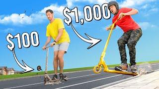 $1,000 vs $100 Scooters! *Budget Challenge*