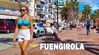 Fuengirola Beach Promenade Walk Malaga Spain Costa del Sol October 2024 [4K]