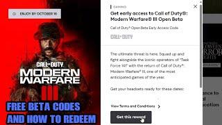 Discover How to Score a Free COD MW3 3 Beta Code!