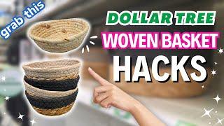 Dollar Tree Woven Basket HACKS That Look High-End ⭐ Quick Decor DIYS