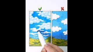 Draw Clouds #shorts #drawing #art #satisfying #artist
