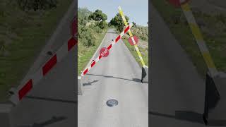 Cars Two Barriers One Bollard Crash#shorts