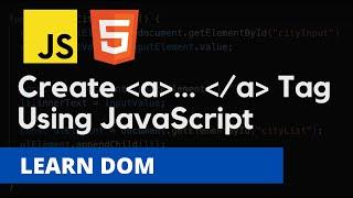 How to create A (anchor) Tag using JS - हिन्दी में