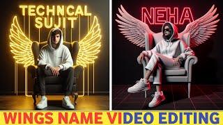 How To Create 3D Ai Wings Name Image | Trending Wings Name Video Editing | Bing Image Creator