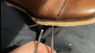 Resizing Old Shoes (Part 4 - Sole Stitching) - Traditional Bespoke Shoemaking