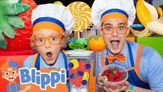 Blippi and Jude Play the ABC Game! | Learn Letters & Make a Smoothie | Educational Videos for Kids