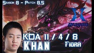 KZ Khan FIORA vs CAMILLE Top - Patch 8.5 KR Ranked