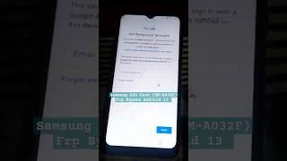 Samsung A03 Core (SM-A032F) Frp Bypass Android 13 | Samsung A03 Google Account Unlock #frp