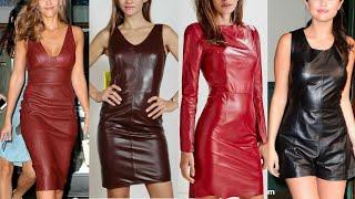 stylish latex leather dresses for women and girls