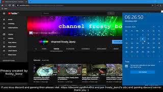 What I Am Doing 08.10.2020 Into 11.10.2020 Channel Frosty Bonz New Update #20 Ultra HD 4K Gaming