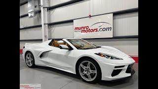 2021 CorvetteSOLDSOLDSOLDConvertible 3LT Z51 Arctic White on Natural Auto with 1320kms! Munro Motors