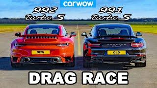 Porsche 911 Turbo S 992 v 991 - DRAG RACE *New v Old*